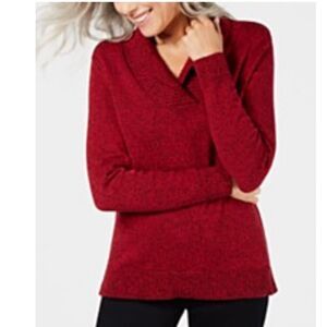NWT Karen Scott Shawl Collar Sweater